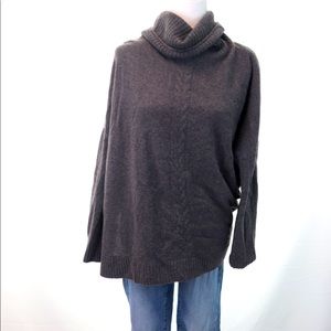 Cashmere oversized turtleneck sweater.